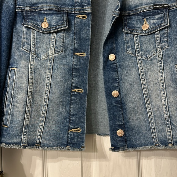 Calvin Klein Cropped Jean Jacket - Picture 3 of 5